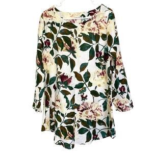 Cellabie Women’s Floral Cotton Long Sleeve Dress NWT size M